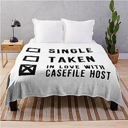 Single Taken In Love with Casefile Host Dark Scoop Throw Blanket