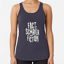 Casefile True Crime - Fact Is Scarier Than Fiction Light Racerback Tank