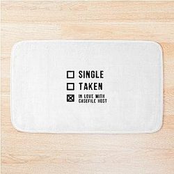 Single Taken In Love with Casefile Host Scoop Bath Mat