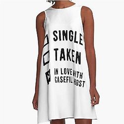 Single Taken In Love with Casefile Host Dark Mini A-Line Dress