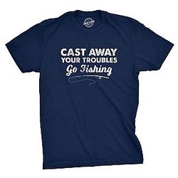 Mens Cast Away Your Troubles Outdoors Tee