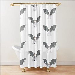 Supernatural Castiel with Wings Shower Curtain