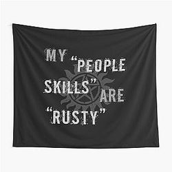Supernatural Castiel People Skills Tapestry