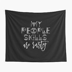 My people skills are rusty Castiel Tapestry