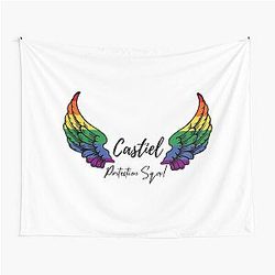 Castiel Protection Squad Rainbow Wings Tapestry