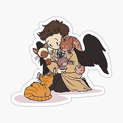 Castiel Kittens Sticker