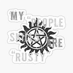 Supernatural Castiel People Skills Sticker