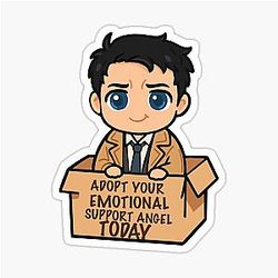 Castiel Emotional Support Animal Sticker