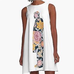 Flower Castiel A-Line Dress