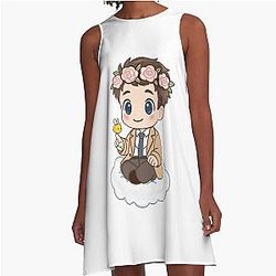 Castiel with A-Line Dress