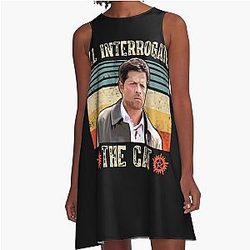 Misha Collins Supernatural Castiel Vintage A-Line Dress