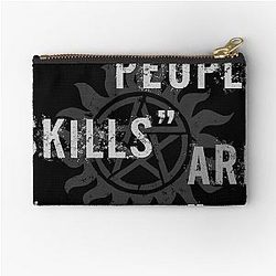 Supernatural Castiel People Skills Zipper Pouch