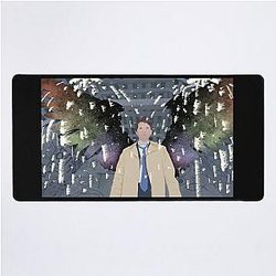 Castiel Rainbow wings meet Desk Mat