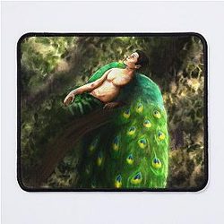Castiel Peacock Angel Wings Mouse Pad
