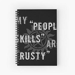 Supernatural Castiel People Skills Spiral Notebook
