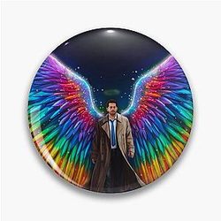 Rainbow Pride Castiel Pin