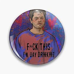 Day Drinking Castiel Pin