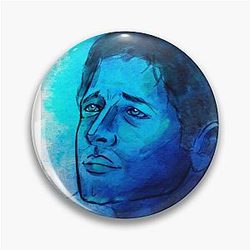 Watercolor Castiel Pin