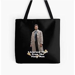 Castiel Pizza Man Tote Bag