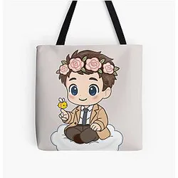 Castiel with Bee All Over Print Tote Bag