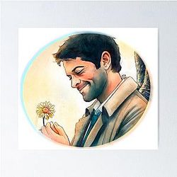 Castiel Happy Poster