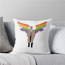 Rainbow Wings Castiel Pillow