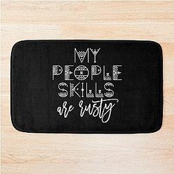 My people skills are rusty Castiel quote bath mat