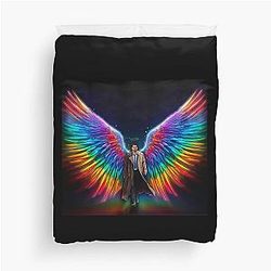 Rainbow Pride Castiel Duvet Cover