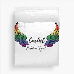 Castiel Protection Squad Rainbow Wings Duvet Cover