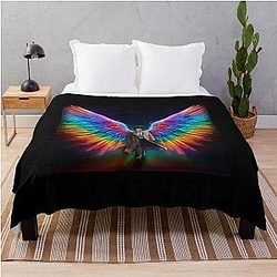 Rainbow Pride Castiel Throw Blanket