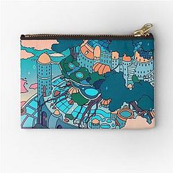 Castle in the Sky Pop Style Pastel Zipper Pouch