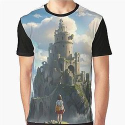 Castle in the Sky Anime Artwork Graphic T-Shirt