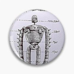 Castle in the Sky Robot Pin