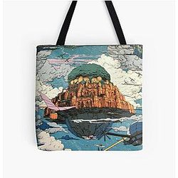 Miyazaki the Castle in the Sky Robot Castle in the Sky All Over Print Tote Bag