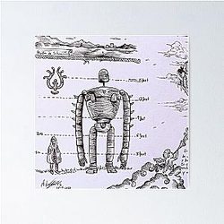 Castle in the Sky Robot Poster