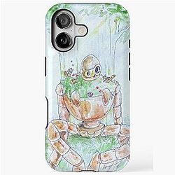 Castle in the Sky of Laputa Drawing iPhone Watercolor Case