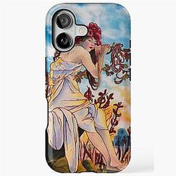 Alphonse Mucha and the Castle in Sky iPhone Case