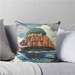 Miyazaki Castle in the Sky Robot Throw Pillow