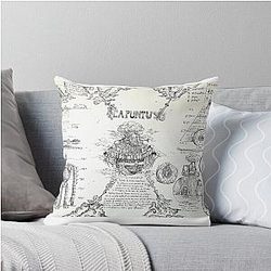 The Castle in the sky Lapunti Drawing Throw Pillow