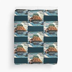Miyazaki the Castle in the Sky Robot  Duvet Cover