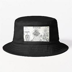 The Castle in the Sky Plans Drawing with Ink Bucket Hat