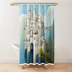 The Castle in the Sky Shower Curtain