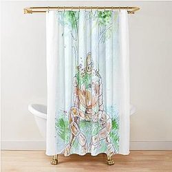 Castle in the Sky of Laputa Watercolor Shower Curtain