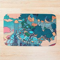 Castle in the Sky Pastel Bath Mat