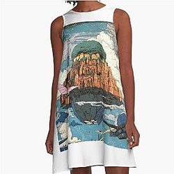 Miyazaki Castle in the Sky Robot Castle in the Sky A-Line Dress