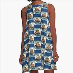 Miyazaki Castle in the Sky A-Line Dress