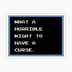 Castlevania: What a Night to Have a Curse Sticker