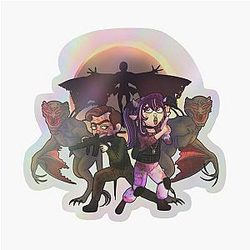 Ironmouse CDawgVA House of Ashes Chibi Holographic Sticker and Merch