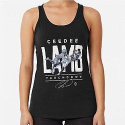 Ceedee Lamb Touchdown Catch Racerback Tank Top
