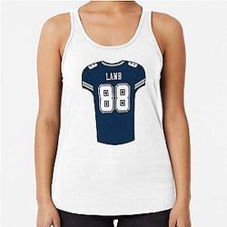 CeeDee Lamb Jersey Racerback Tank Top